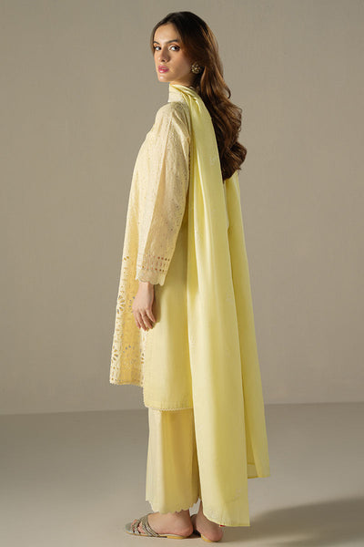 Cross Stitch | Exclusive Pret | Lemon Zest-3PC (Shirt,Trouser & Dupatta)