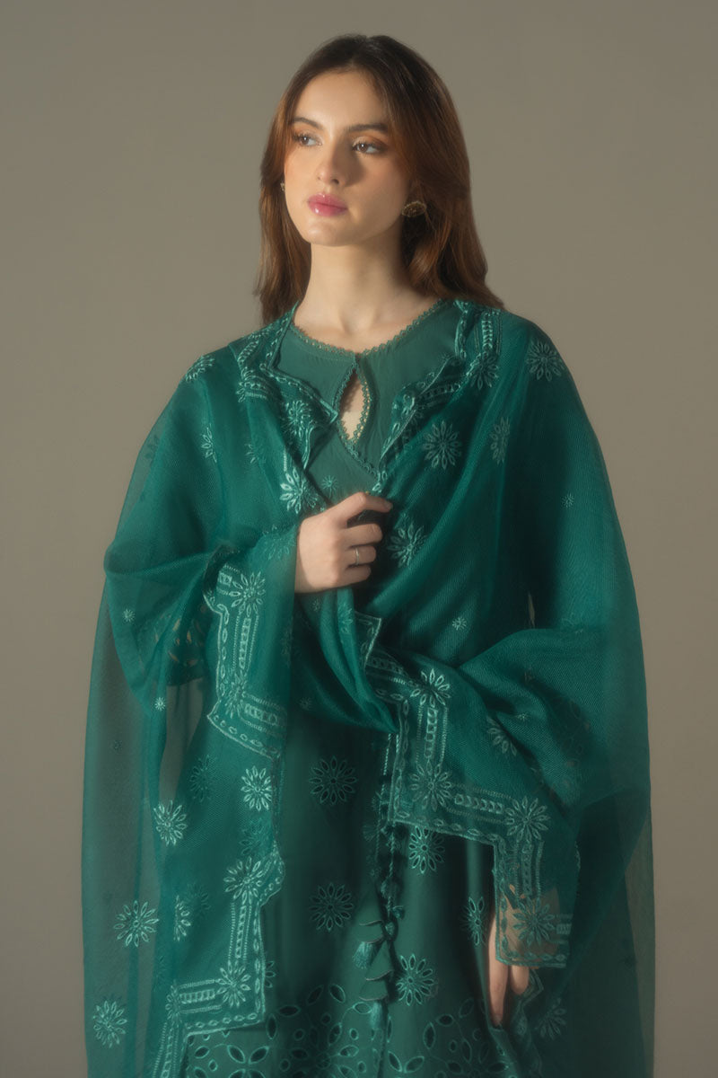 Cross Stitch | Chikankari Lawn 25 | VERDENT FLORA -  Cross Stitch Ladies Clothes - Original Designer Dress - House of Maryam