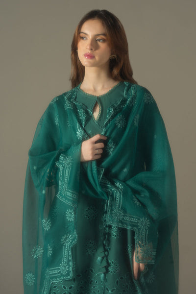 Cross Stitch | Chikankari Lawn 25 | VERDENT FLORA -  Cross Stitch Ladies Clothes - Original Designer Dress - House of Maryam