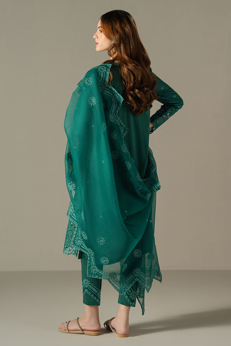 Cross Stitch | Chikankari Lawn 25 | VERDENT FLORA -  Cross Stitch Ladies Clothes - Original Designer Dress - House of Maryam