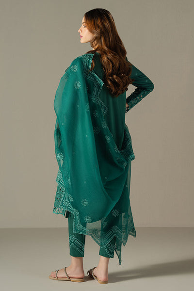 Cross Stitch | Chikankari Lawn 25 | VERDENT FLORA -  Cross Stitch Ladies Clothes - Original Designer Dress - House of Maryam