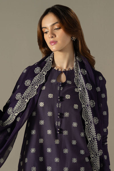 Cross Stitch | Chikankari Lawn 25 | INDIGO ROYAL -  Cross Stitch Ladies Clothes - Original Designer Dress - House of Maryam