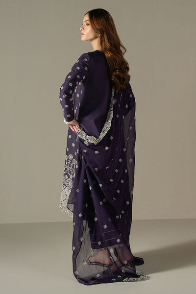Cross Stitch | Chikankari Lawn 25 | INDIGO ROYAL -  Cross Stitch Ladies Clothes - Original Designer Dress - House of Maryam