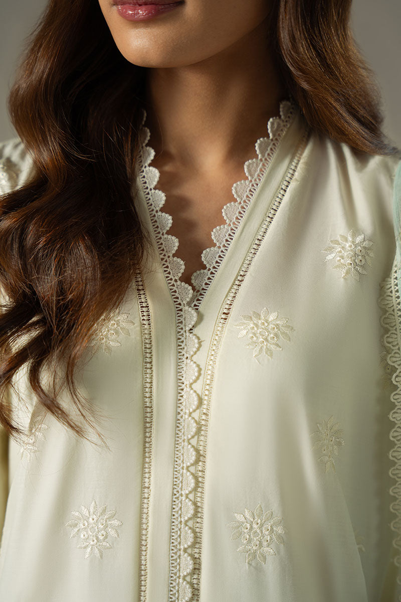 Cross Stitch | Chikankari Lawn 25 | FLORAL MELODY -  Cross Stitch Ladies Clothes - Original Designer Dress - House of Maryam