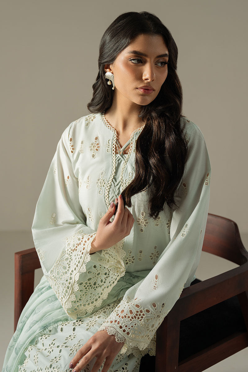 Cross Stitch | Chikankari Lawn 25 | BLUE AURA -  Cross Stitch Ladies Clothes - Original Designer Dress - House of Maryam