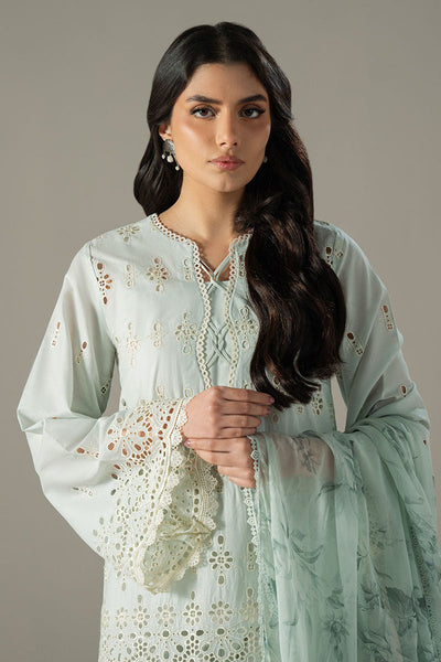 Cross Stitch | Chikankari Lawn 25 | BLUE AURA -  Cross Stitch Ladies Clothes - Original Designer Dress - House of Maryam