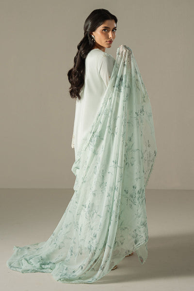 Cross Stitch | Chikankari Lawn 25 | BLUE AURA -  Cross Stitch Ladies Clothes - Original Designer Dress - House of Maryam