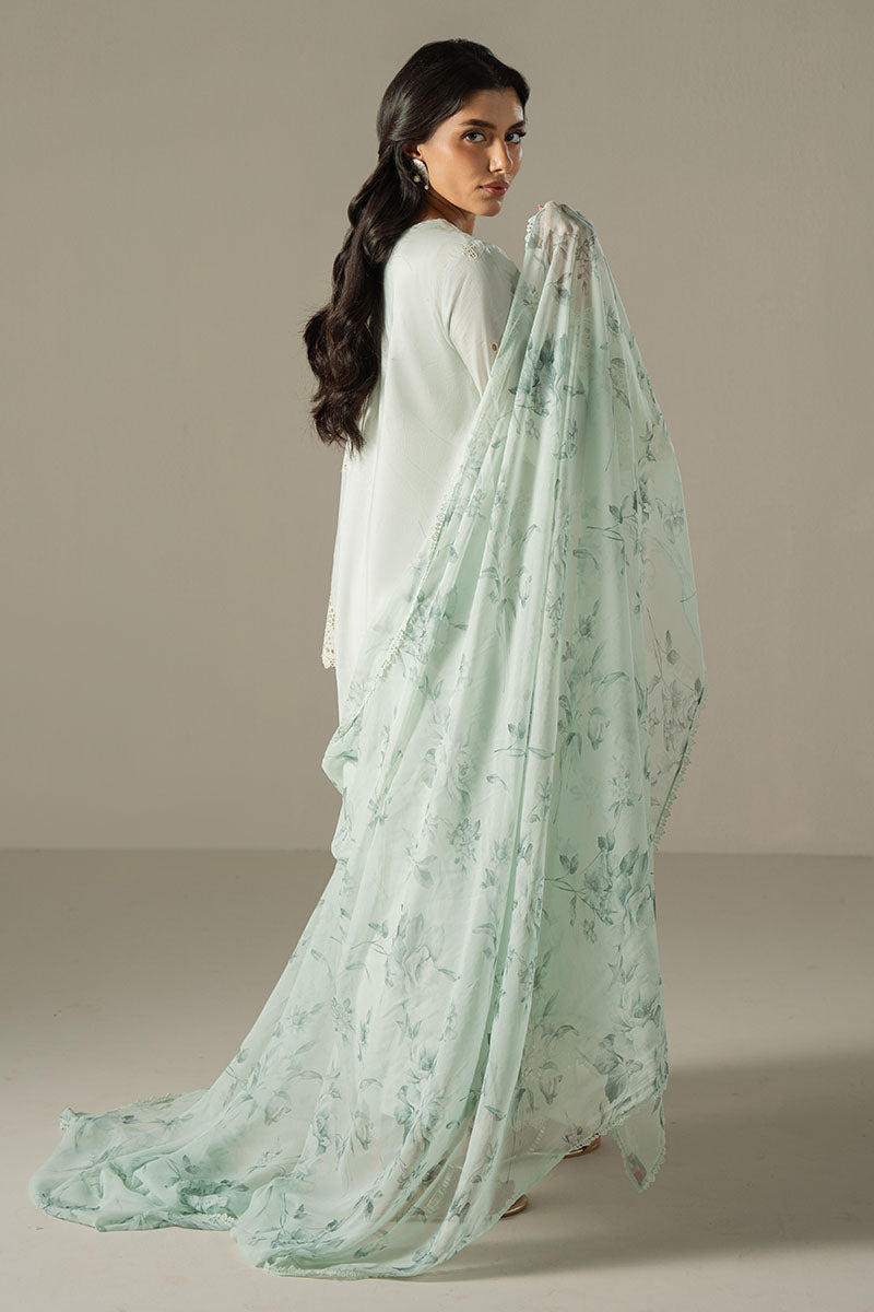 Cross Stitch | Chikankari Lawn 25 | BLUE AURA -  Cross Stitch Ladies Clothes - Original Designer Dress - House of Maryam