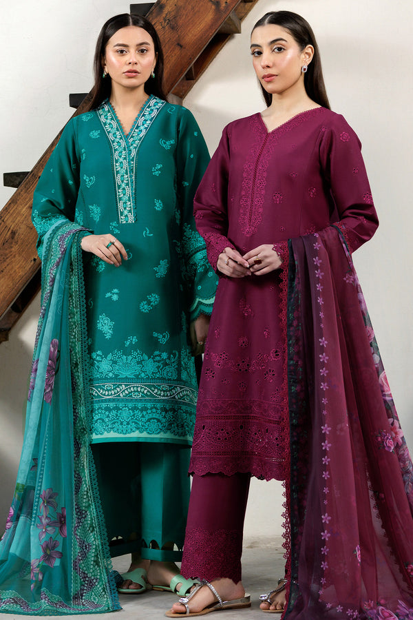 Farasha | Summer Weaves Embroidered Lawn | Dewy Teal -  Farasha Ladies Clothes - Original Designer Dress - House of Maryam