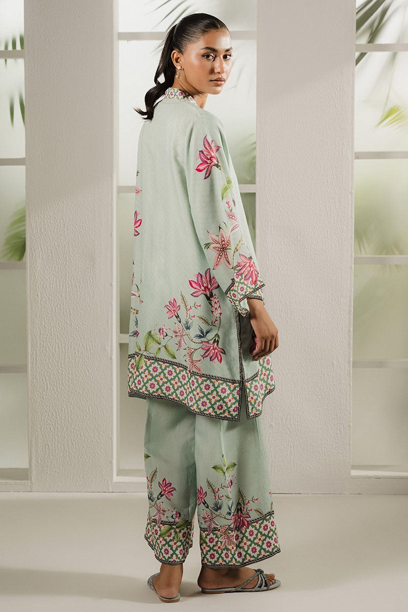 Cross Stitch | Exclusive Pret | Aqua Bloom-2PC (Shirt & Trouser), image 5