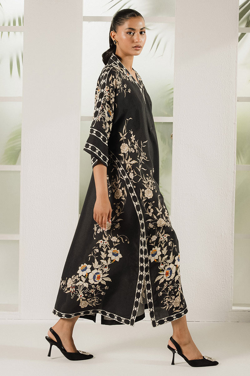 Cross Stitch | Exclusive Pret | Black Trellis Printed Silk Shirt, image 5