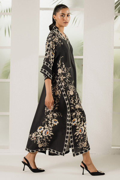 Cross Stitch | Exclusive Pret | Black Trellis Printed Silk Shirt