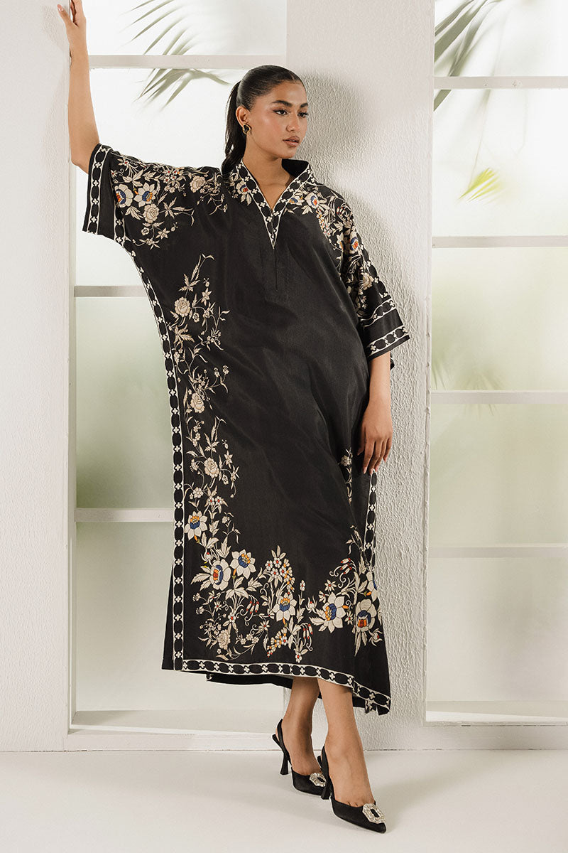 Cross Stitch | Exclusive Pret | Black Trellis Printed Silk Shirt