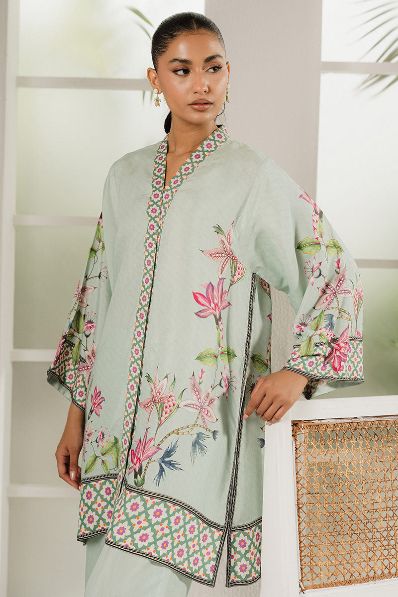 Cross Stitch | Exclusive Pret | Aqua Bloom-2PC (Shirt & Trouser), image 3