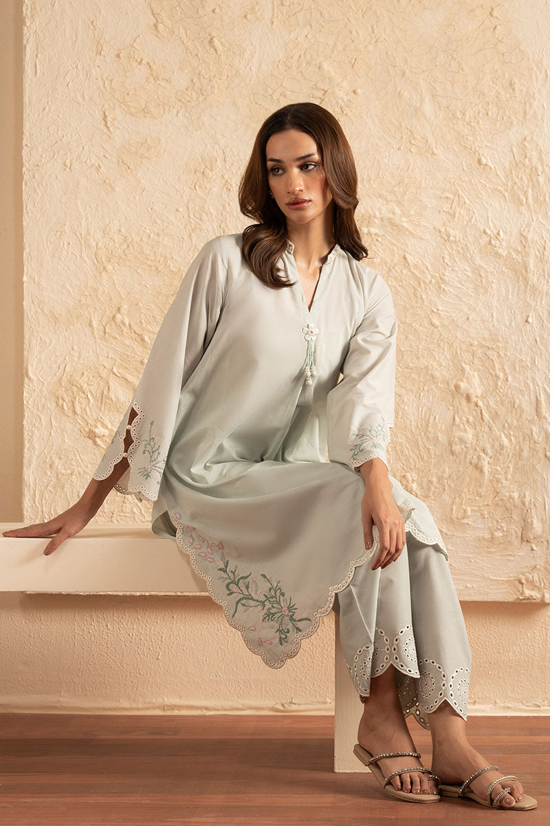 Cross Stitch | Exclusive Pret | Emerald Frost-2PC (Shirt & Trouser)