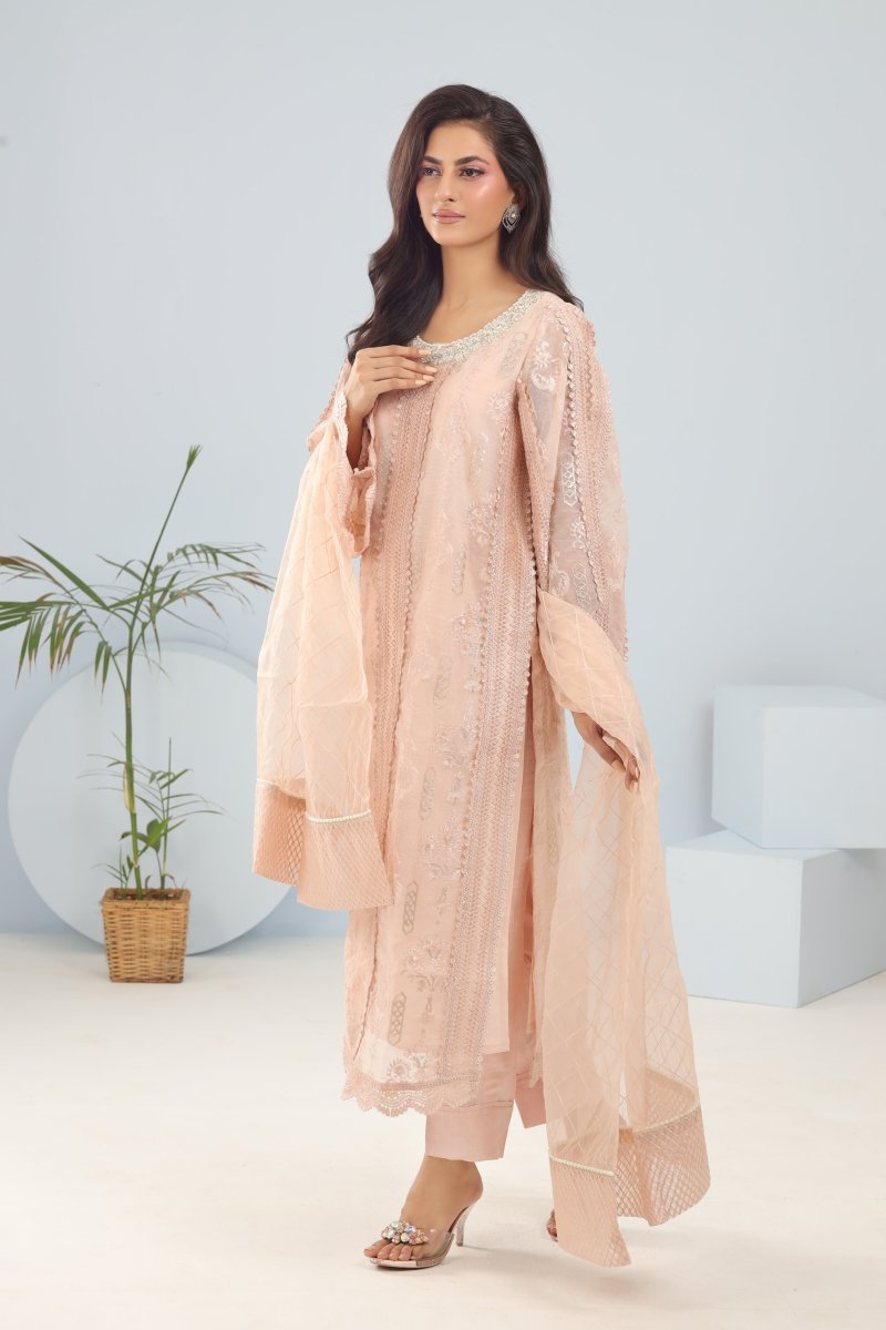 Panache | Pret | Coral Bliss -  Panache By Mona dresses - Original Designer Dress - House of Maryam