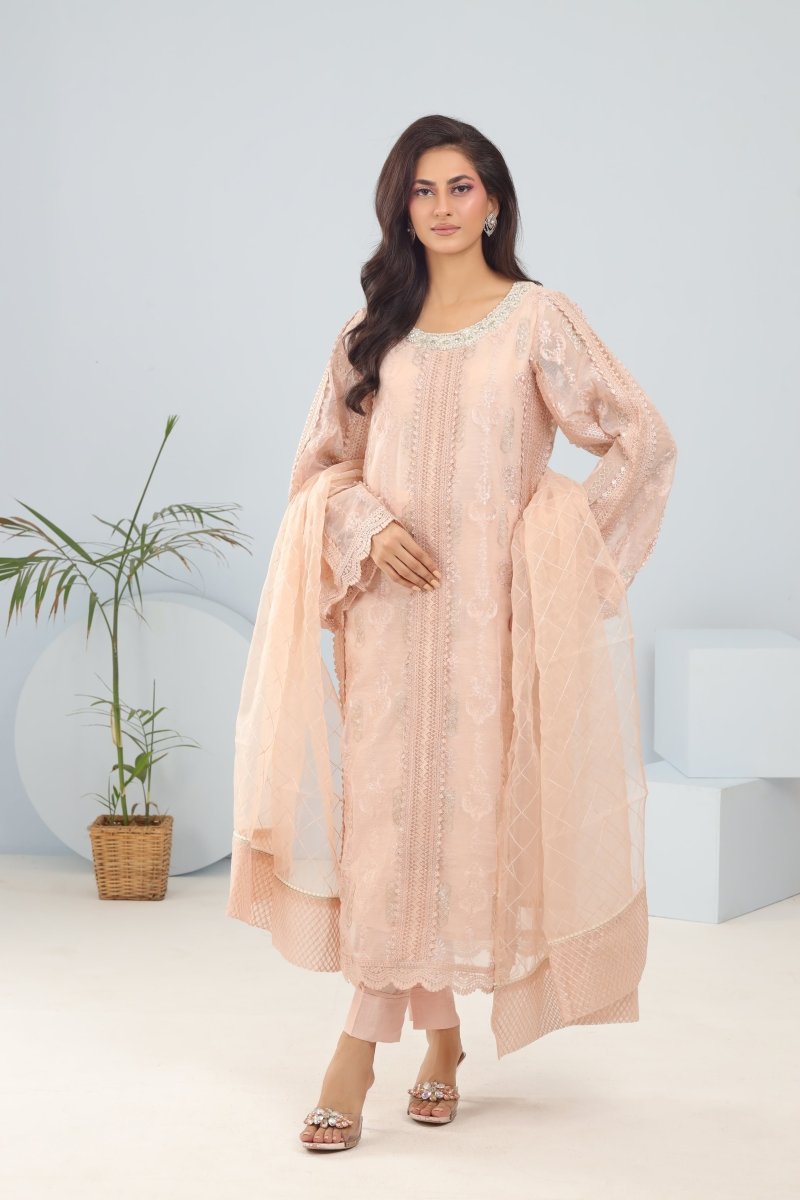 Panache | Pret | Coral Bliss -  Panache By Mona dresses - Original Designer Dress - House of Maryam