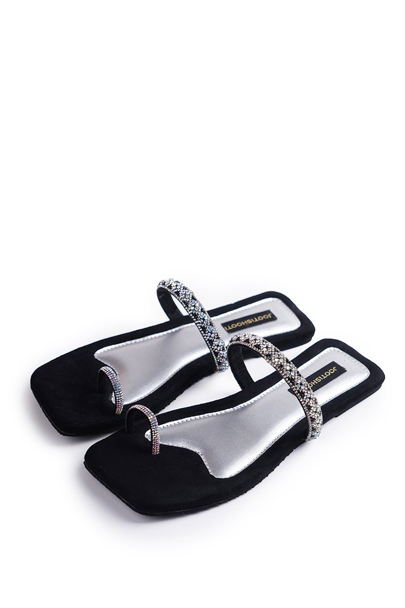 Cosmo Diamanté Slides by House of Maryam - House of Maryam