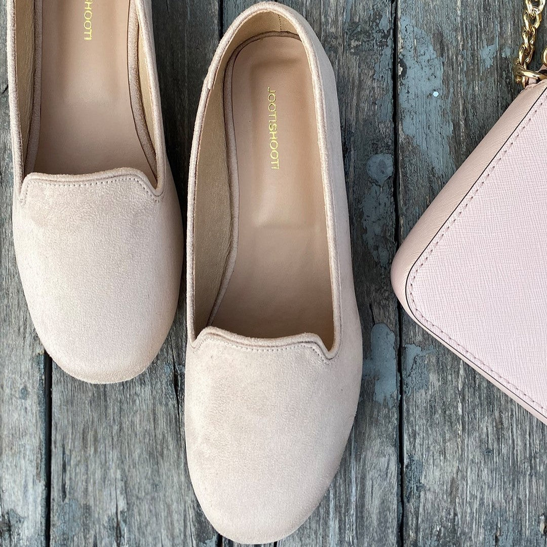 Cream Loafers by House of Maryam - House of Maryam