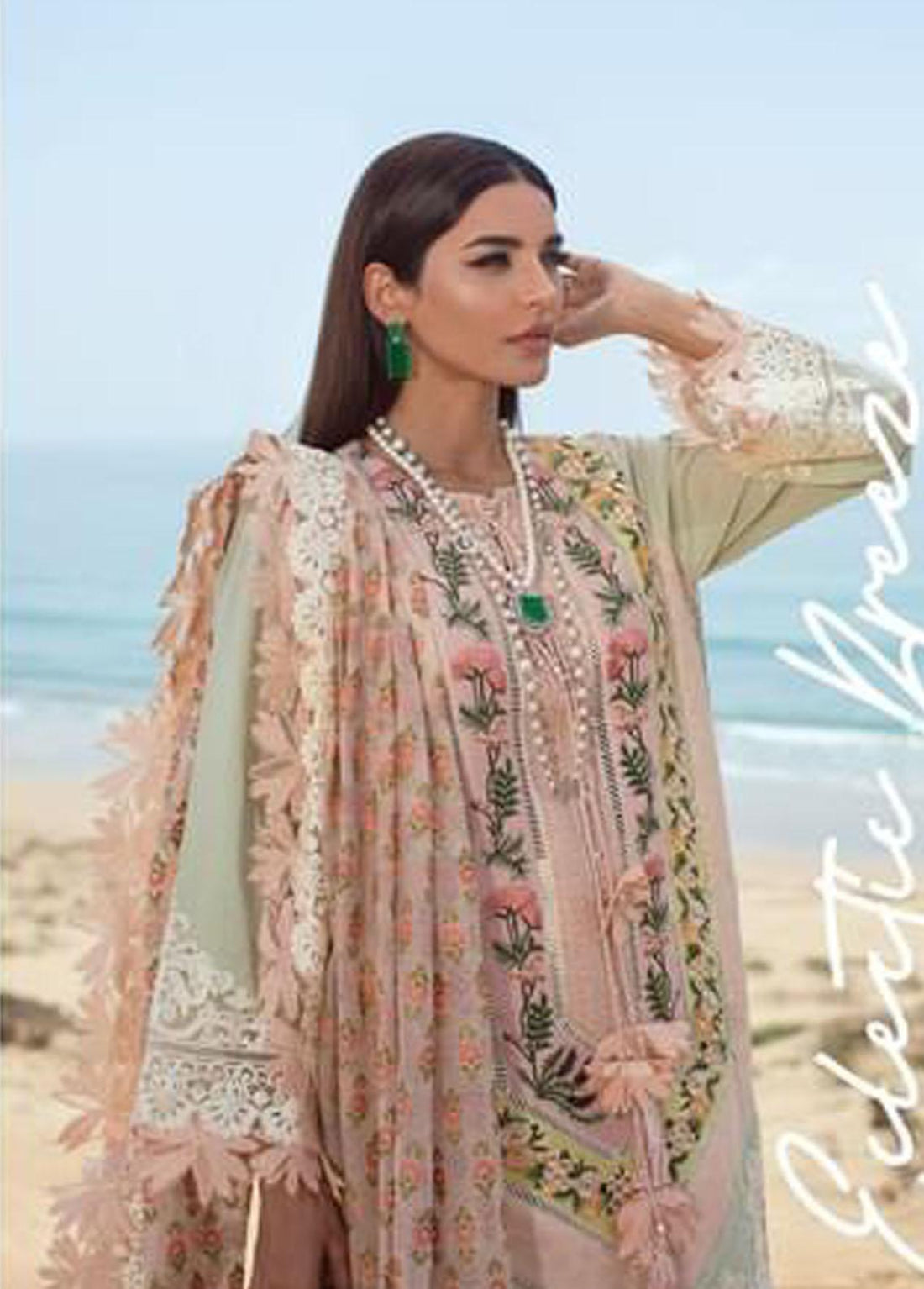 Crimson | Embroidered Lawn Suit | CR22L 4A Sorbet Pink