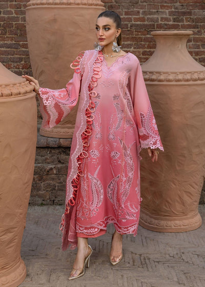 Crimson | Tasawar 25 | ALL THINGS OMBRE - D1B-Brand:Crimson-Type:Ladies Clothes-Pink-Organza-House of Maryam- Buy in UK, USA