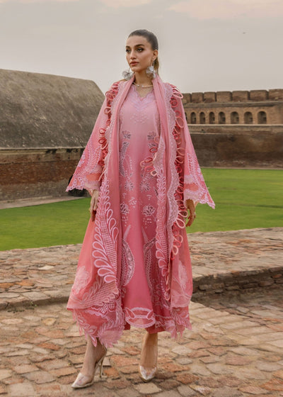 Crimson | Tasawar 25 | ALL THINGS OMBRE - D1B-Brand:Crimson-Type:Ladies Clothes-Pink-Organza-House of Maryam- Buy in UK, USA