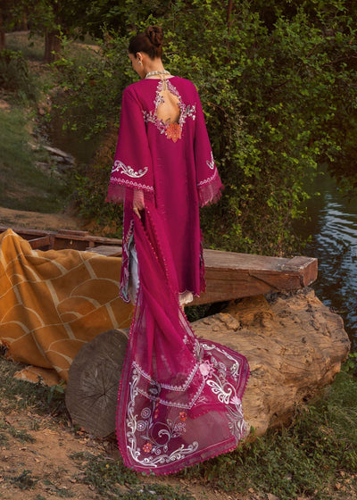Crimson | Tasawar 25 | MIRROR GARDEN - D3A-Brand:Crimson-Type:Ladies Clothes-Berry-Organza-House of Maryam- Buy in UK, USA