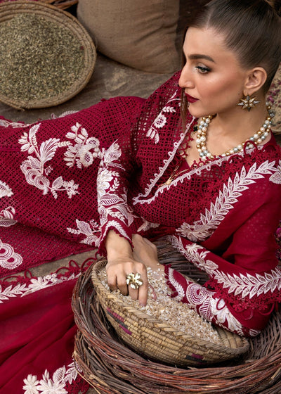 Crimson | Tasawar 25 | ONE TRUE LOVE - D6A-Brand:Crimson-Type:Ladies Clothes-Red-Organza-House of Maryam- Buy in UK, USA