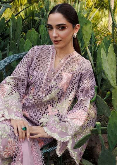 Crimson | Tasawar 25 | ONE TRUE LOVE - D6B-Brand:Crimson-Type:Ladies Clothes-Lilac-Organza-House of Maryam- Buy in UK, USA
