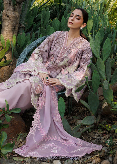 Crimson | Tasawar 25 | ONE TRUE LOVE - D6B-Brand:Crimson-Type:Ladies Clothes-Lilac-Organza-House of Maryam- Buy in UK, USA