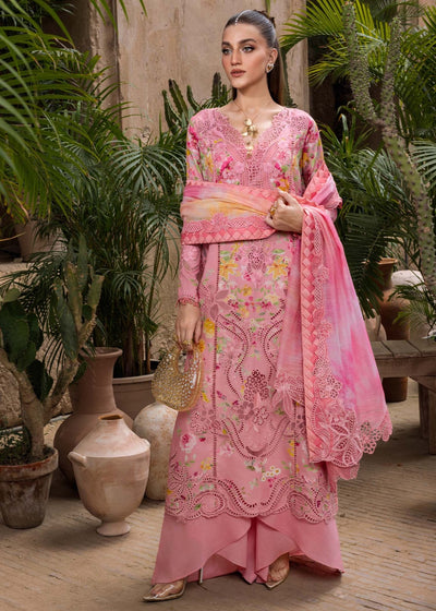 Crimson | Tasawar 25 | PETALS AND PROMISES - D2A-Brand:Crimson-Type:Ladies Clothes-Rose Pink-Organza-House of Maryam- Buy in UK, USA