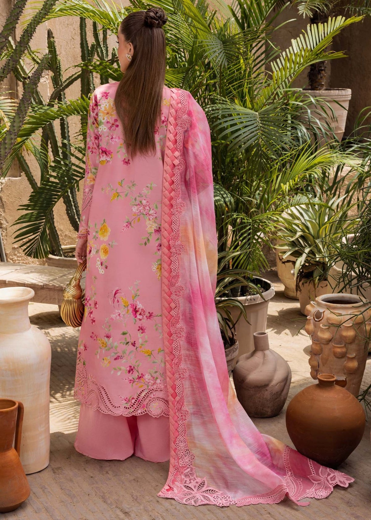 Crimson | Tasawar 25 | PETALS AND PROMISES - D2A-Brand:Crimson-Type:Ladies Clothes-Rose Pink-Organza-House of Maryam- Buy in UK, USA