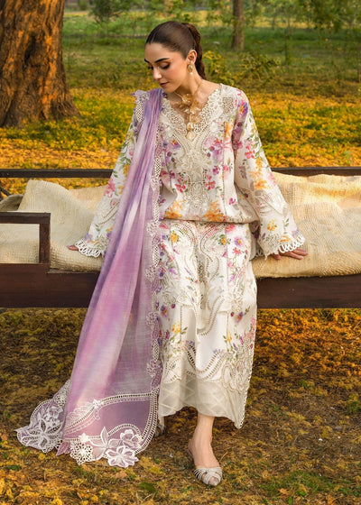 Crimson | Tasawar 25 | PETALS AND PROMISES - D2B-Brand:Crimson-Type:Ladies Clothes-Off White-Organza-House of Maryam- Buy in UK, USA