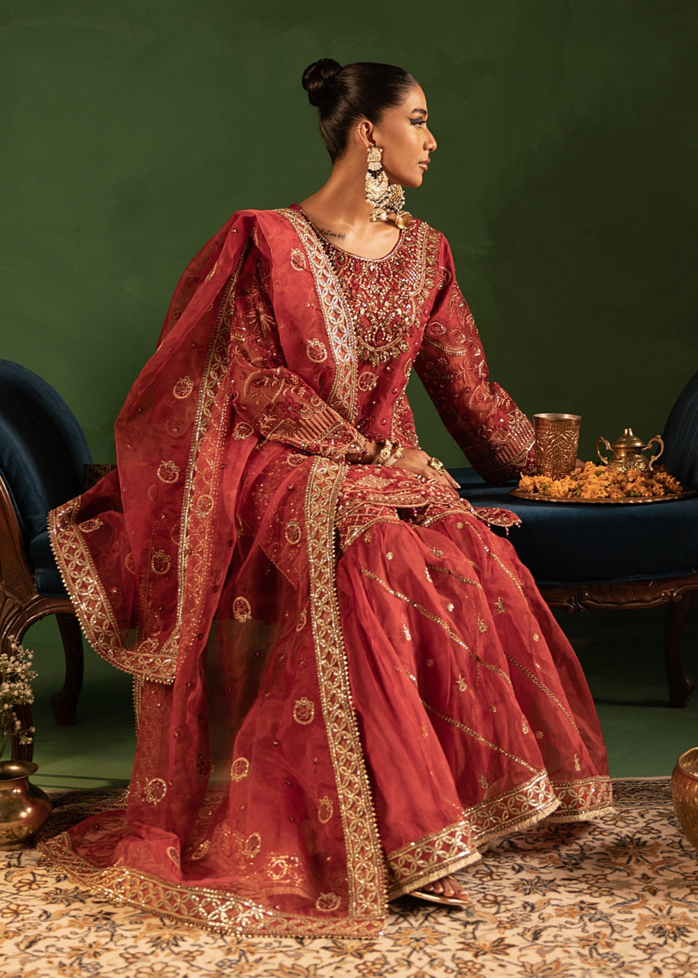 Diara Couture | Tabeer Formals | UA-02 - MAROON, image 5