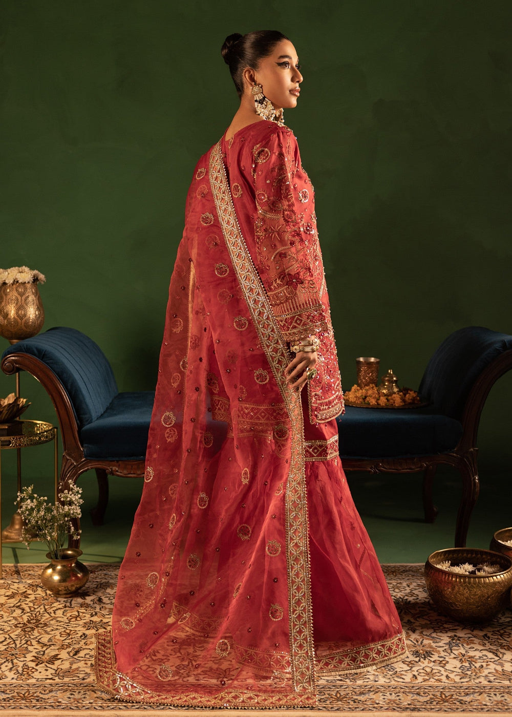 Diara Couture | Tabeer Formals | UA-02 - MAROON, image 2