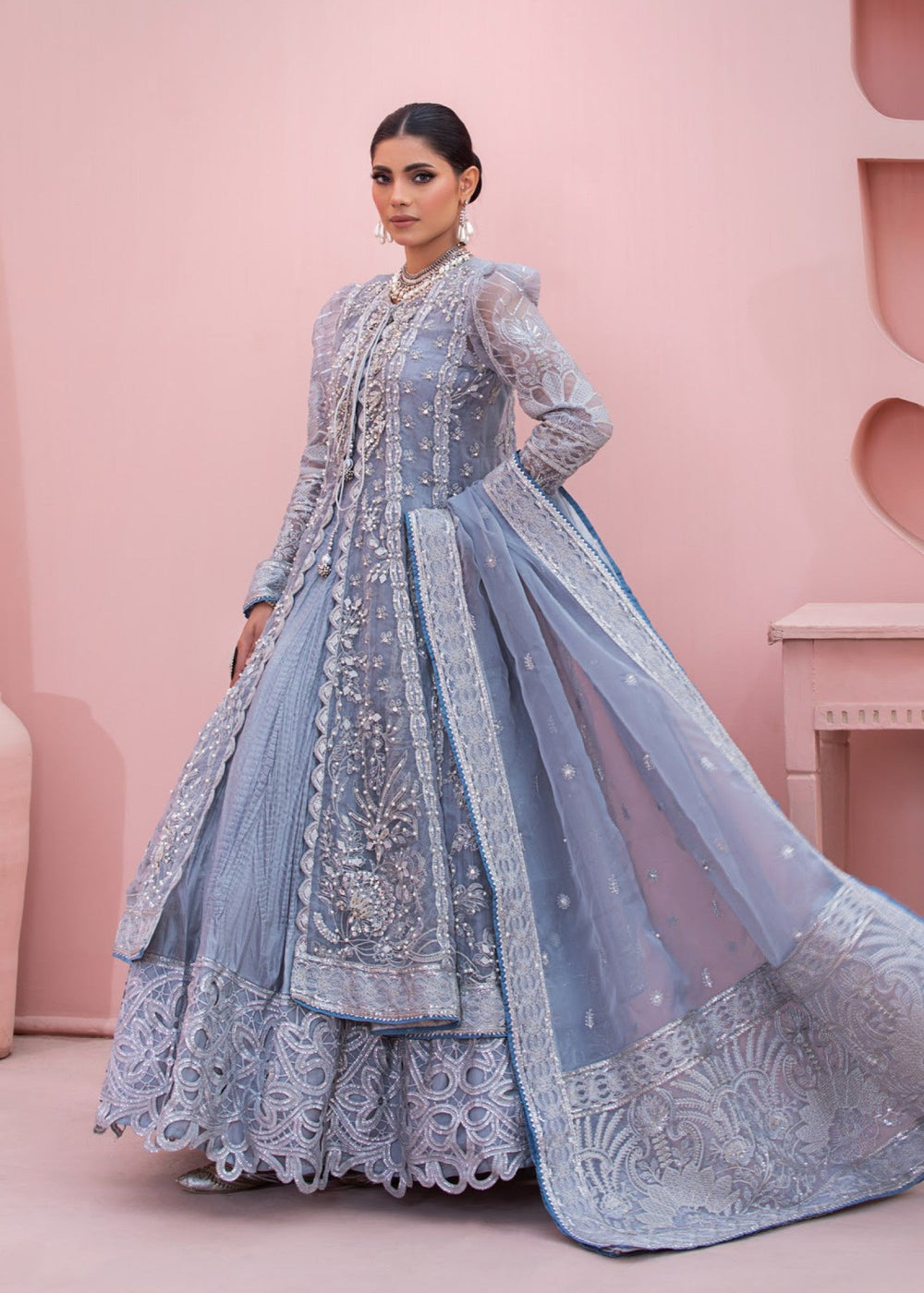 Diara Couture | Tabeer Formals | POGT-01-02 - GREY BLUE-4