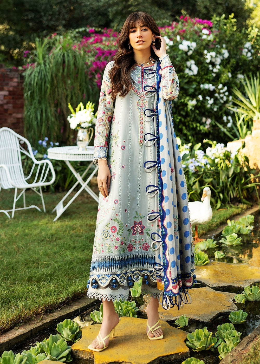 Sadaf Fawad Khan | Siraa Lawn 25 | PAISLEY GARDEN - A -  Sadaf Fawad Khan Ladies Clothes - Original Designer Dress - House of Maryam