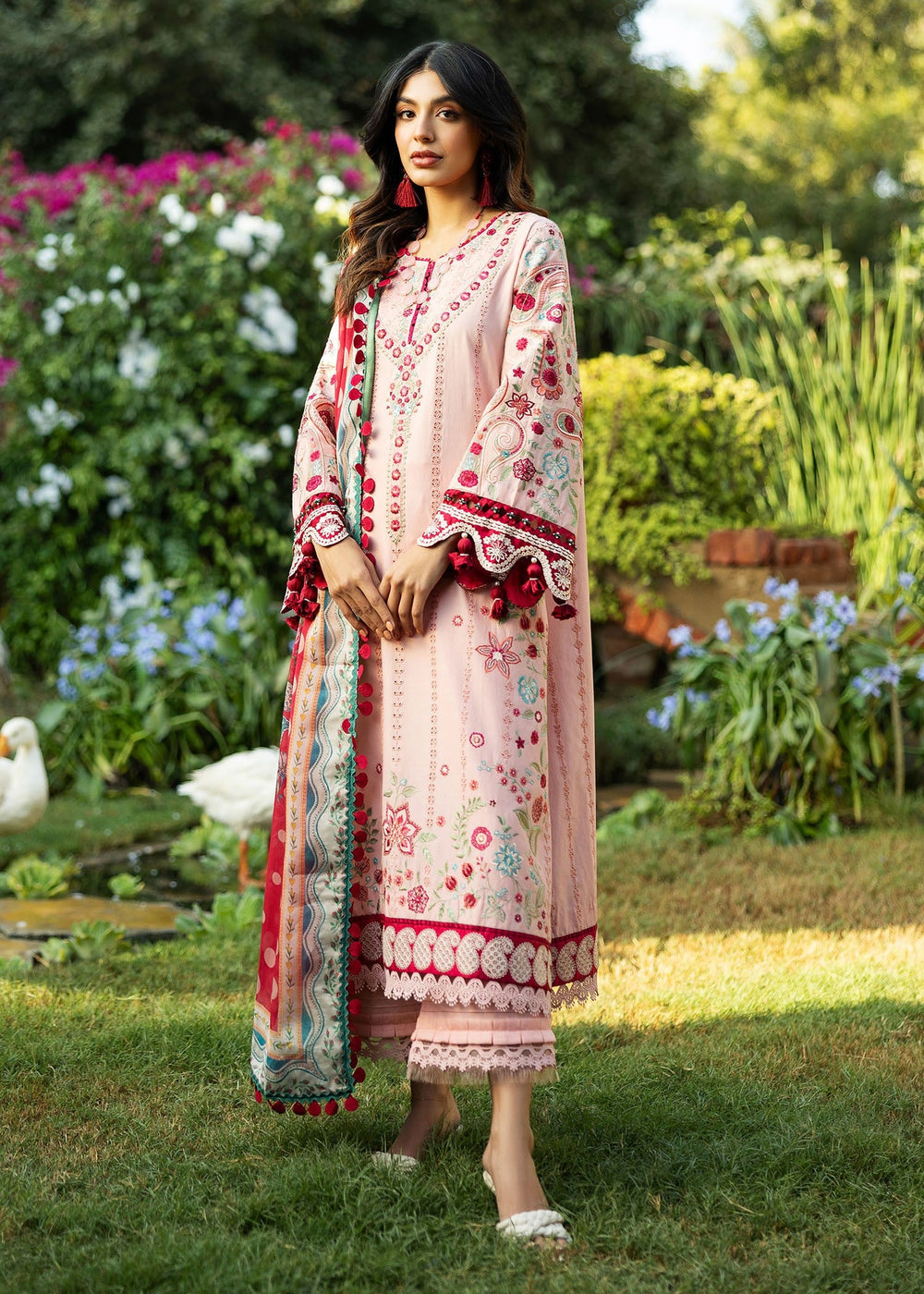 Sadaf Fawad Khan | Siraa Lawn 25 | PAISLEY GARDEN - B -  Sadaf Fawad Khan Ladies Clothes - Original Designer Dress - House of Maryam
