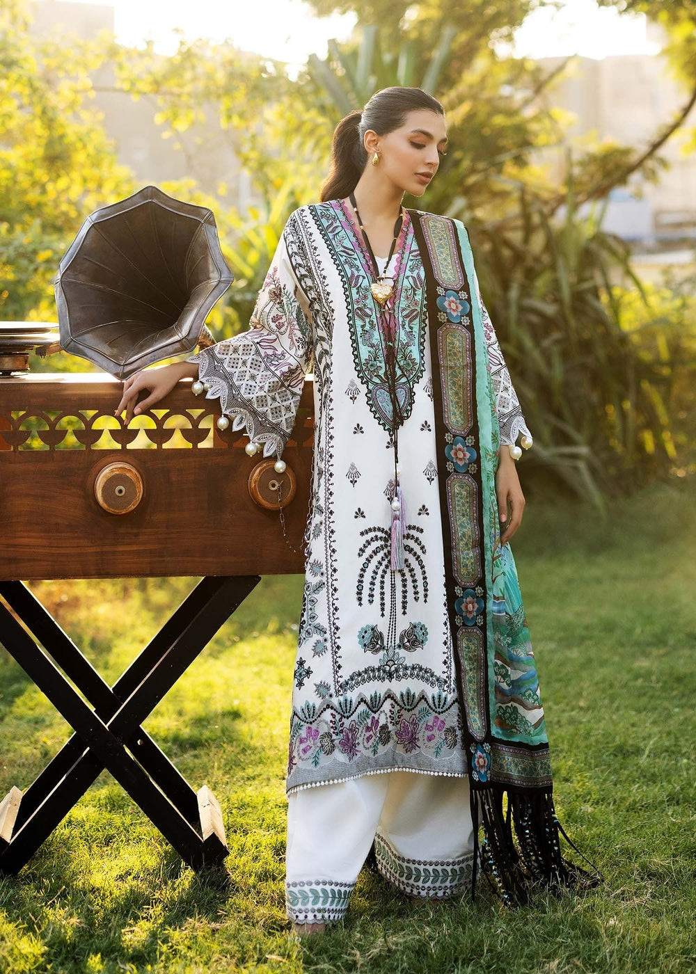 Sadaf Fawad Khan | Siraa Lawn 25 | PALM ISLAND - B -  Sadaf Fawad Khan Ladies Clothes - Original Designer Dress - House of Maryam