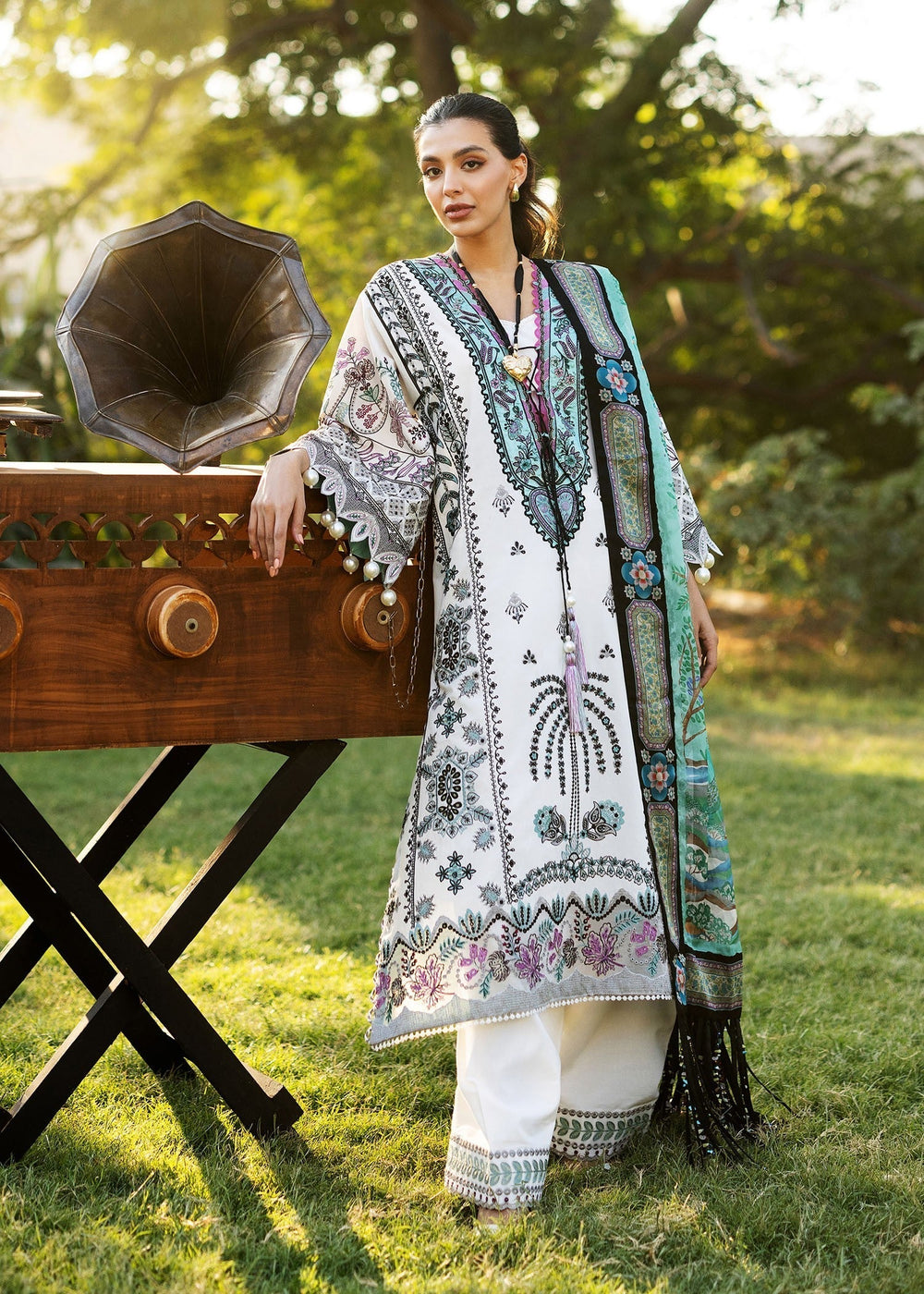 Sadaf Fawad Khan | Siraa Lawn 25 | PALM ISLAND - B -  Sadaf Fawad Khan Ladies Clothes - Original Designer Dress - House of Maryam