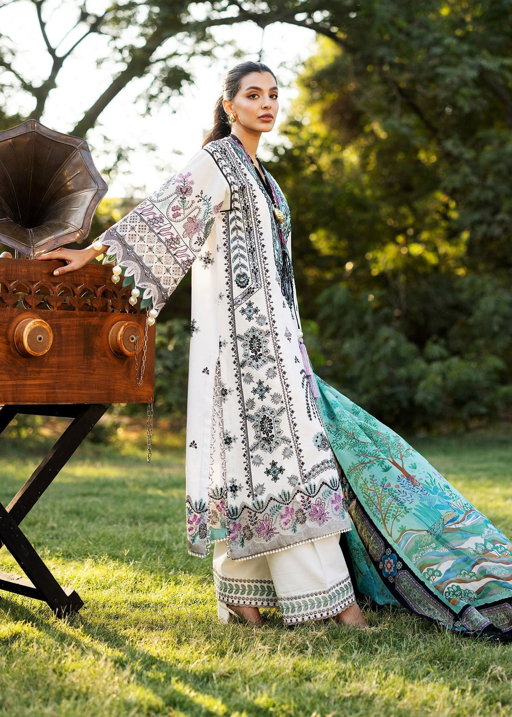 Sadaf Fawad Khan | Siraa Lawn 25 | PALM ISLAND - B -  Sadaf Fawad Khan Ladies Clothes - Original Designer Dress - House of Maryam