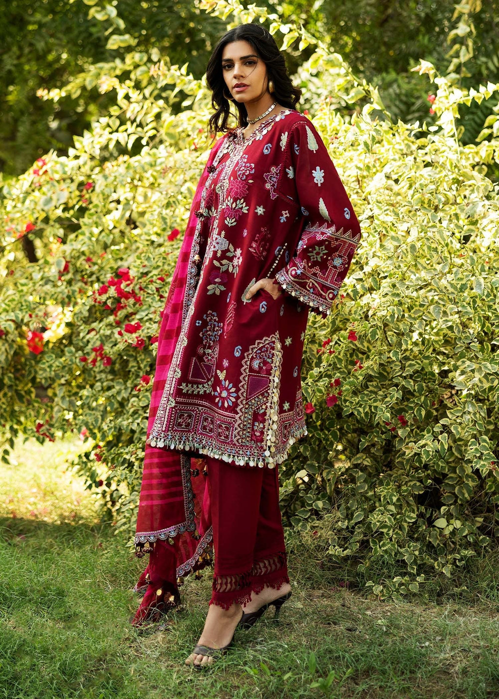 Sadaf Fawad Khan | Siraa Lawn 25 |WISTERIA - B -  Sadaf Fawad Khan Ladies Clothes - Original Designer Dress - House of Maryam