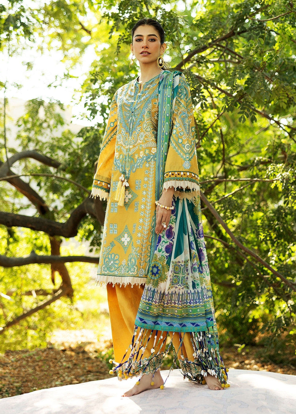 Sadaf Fawad Khan | Siraa Lawn 25 | LIANA - B -  Sadaf Fawad Khan Ladies Clothes - Original Designer Dress - House of Maryam