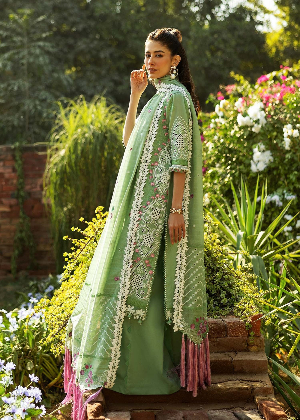 Sadaf Fawad Khan | Siraa Lawn 25 | FRENCH HEARTS - A -  Sadaf Fawad Khan Ladies Clothes - Original Designer Dress - House of Maryam