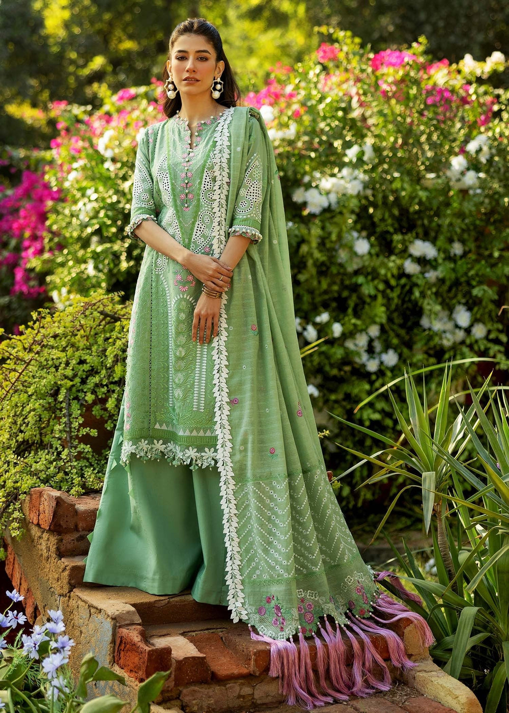 Sadaf Fawad Khan | Siraa Lawn 25 | FRENCH HEARTS - A -  Sadaf Fawad Khan Ladies Clothes - Original Designer Dress - House of Maryam