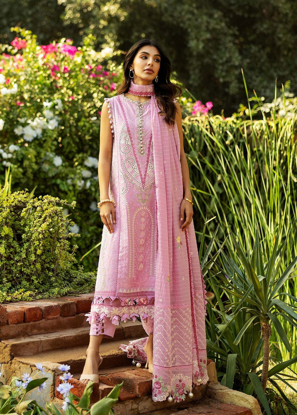 Sadaf Fawad Khan | Siraa Lawn 25 | FRENCH HEARTS - B -  Sadaf Fawad Khan Ladies Clothes - Original Designer Dress - House of Maryam