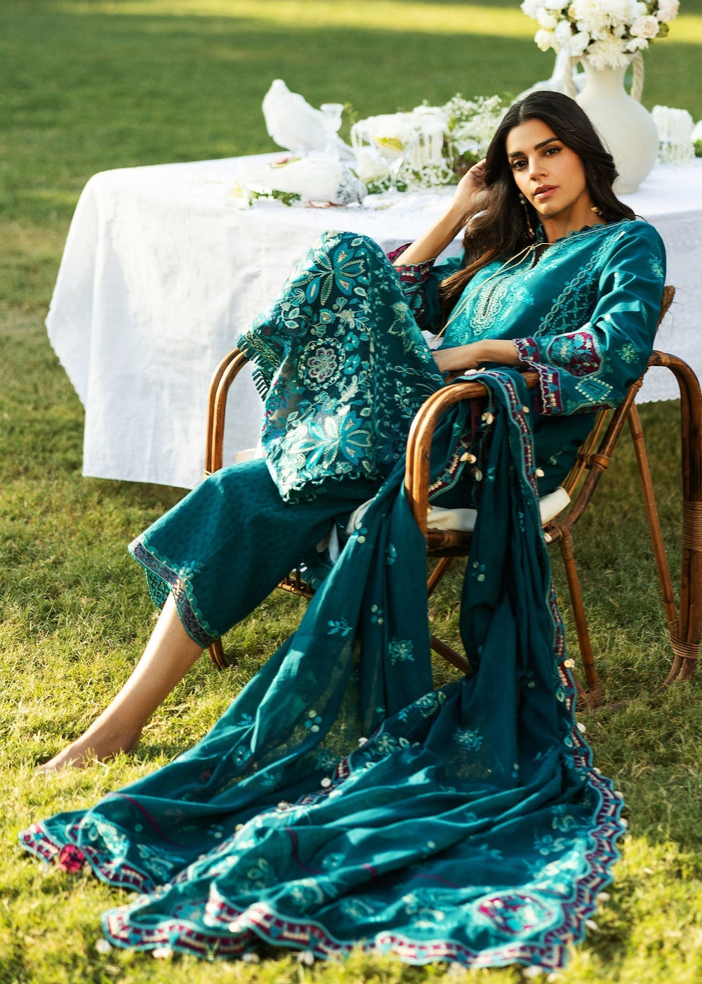 Sadaf Fawad Khan | Siraa Lawn 25 | KOI - B -  Sadaf Fawad Khan Ladies Clothes - Original Designer Dress - House of Maryam