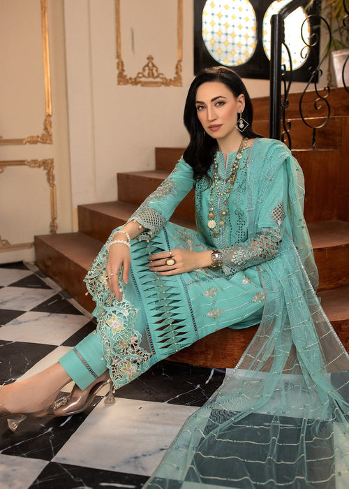 Meem | Anaya 25 | PITCH CYAN -  Meem Ladies Clothes - Original Designer Dress - House of Maryam