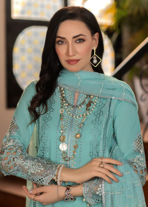 Meem | Anaya 25 | PITCH CYAN -  Meem Ladies Clothes - Original Designer Dress - House of Maryam