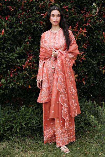 Cross Stitch | Eid Lawn Edit 26 | AMBER MIST-Brand:Cross Stitch-Type:Ladies Clothes-Peach Pink-Lawn-House of Maryam- Buy in UK, USA